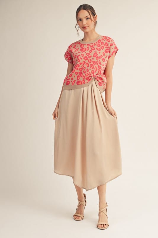 Jodifl Gina Mix Match Dress Set featuring a stylish, coordinated two-piece outfit with a blouse and skirt in a colorful, trendy design.