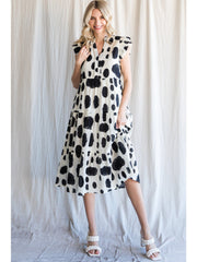 Jodifl Dress Ivory / Small Charlie Cow Print Dress