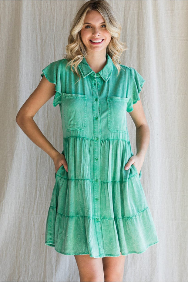 Jodifl Dress Kelly Green / S Paloma Washout Dress
