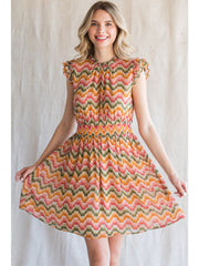 Jodifl Dress Mauve/Honey / S Hayleigh Geometric Dress