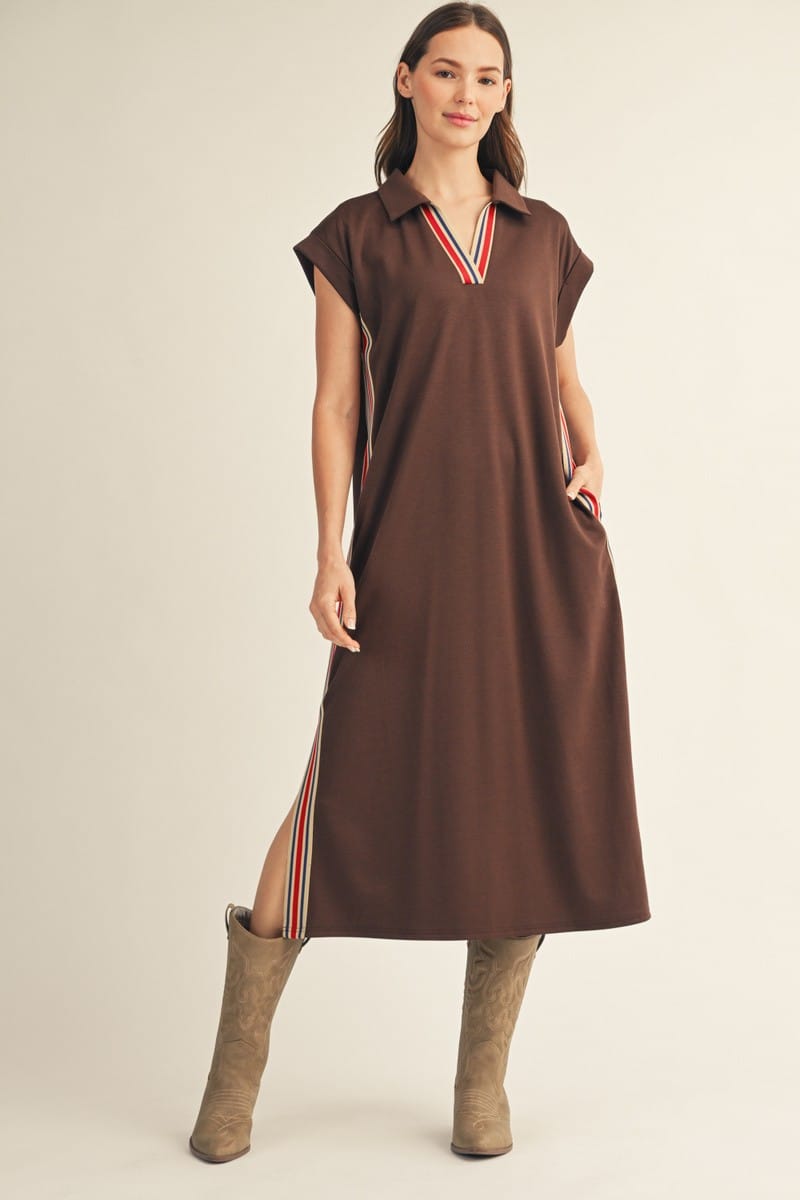 Jodifl Midi Dress Brown / S Zoey Color Band Midi Dress
