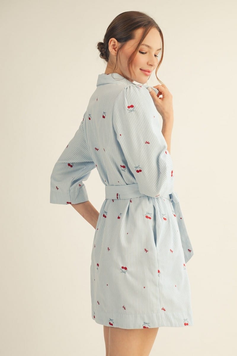 Jodifl Cindy embroidered mini dress with intricate floral embroidery and lightweight fabric, perfect for casual and semi-formal wear.