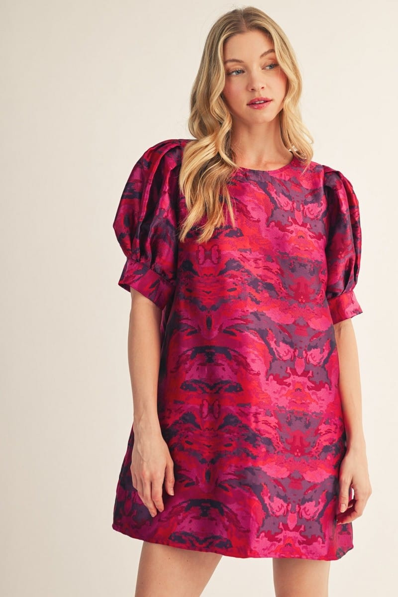Jodifl Mini Dress Magenta Mix / S Parker Jacquard Dress