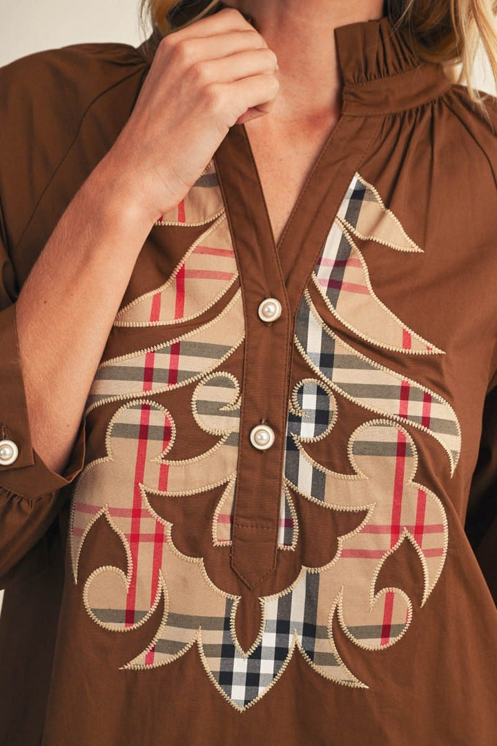 Jodifl Mini Dress Sienna Check Pattern Mini Dress