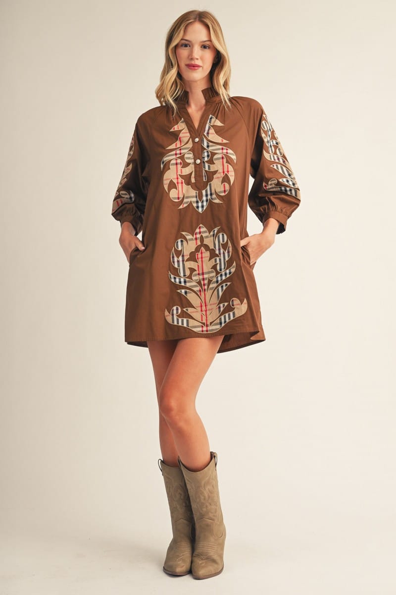 Jodifl Mini Dress Sienna Check Pattern Mini Dress