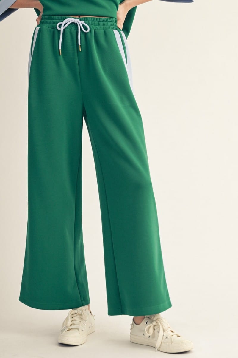 Jodifl Sweatpants Green / S Millie Contrast Casual Sweatpants
