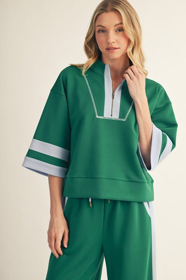 Jodifl Sweatshirt Lyla Contrast Zip Sweatshirt