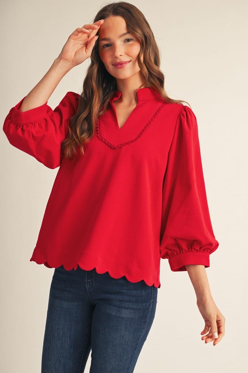 Jodifl Top Amira Scallop Top