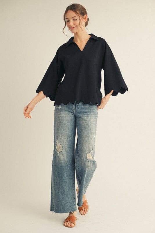 Jodifl Top Astrid Scallop Top