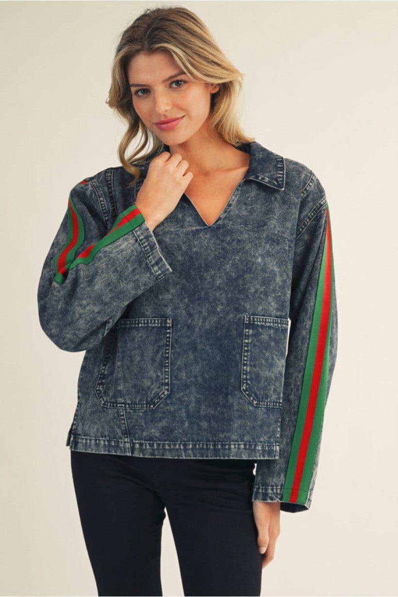 Jodifl Top Denim / S Bailee Stripe Top