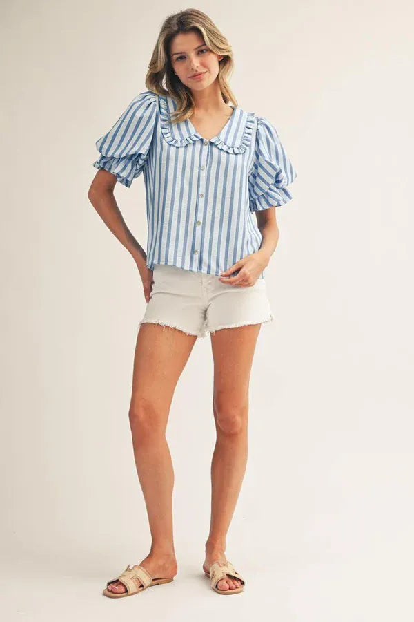 Jodifl Gabriela puff sleeve top featuring a stylish design with puffed sleeves and a flattering fit, perfect for casual or dressy wear.