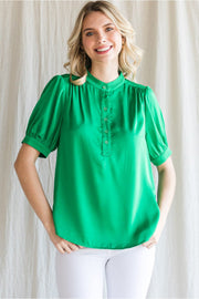 Jodifl Top Kelly Green / Small Destiny Satin Top