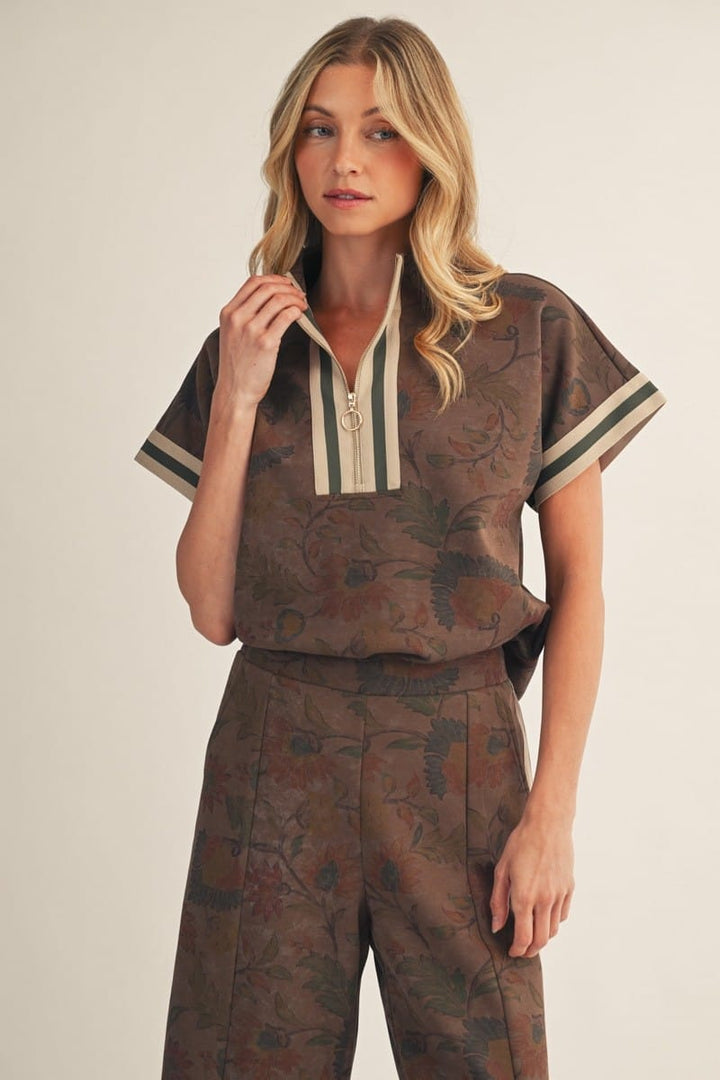 Jodifl Top Kinsley Contrast Zip Top