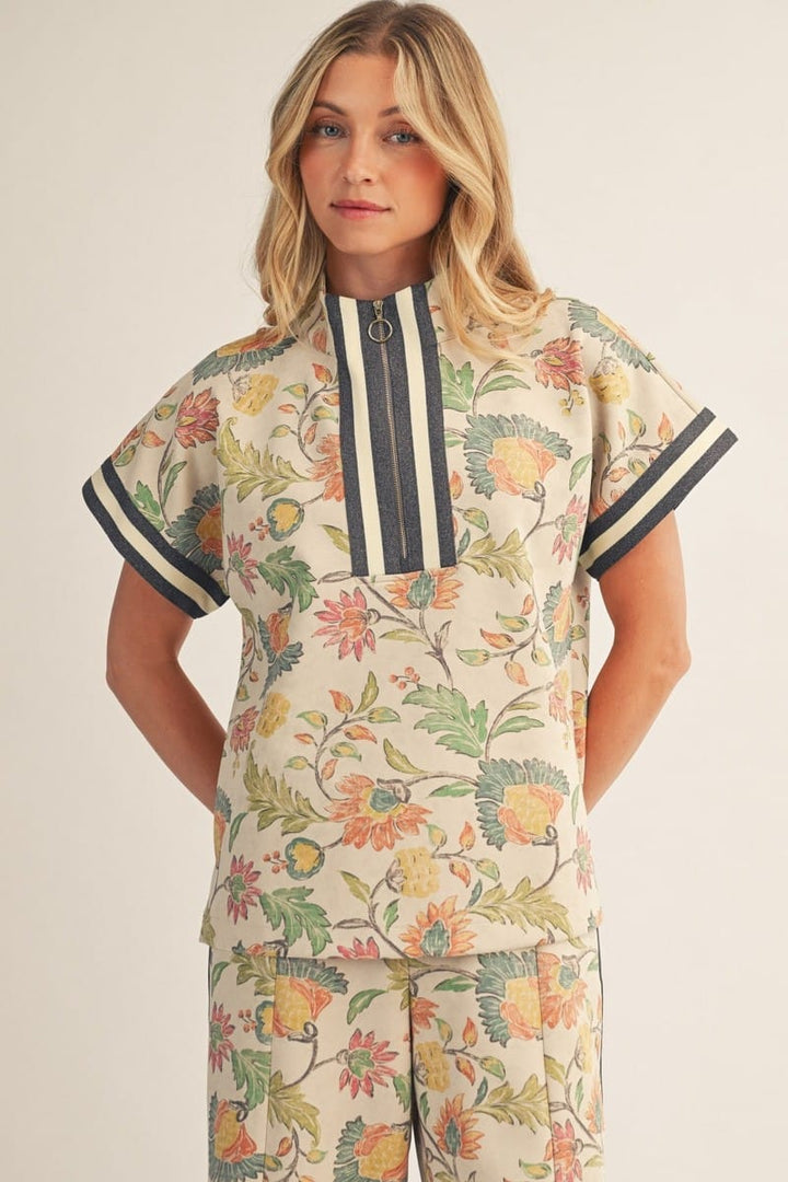Jodifl Top Kinsley Contrast Zip Top