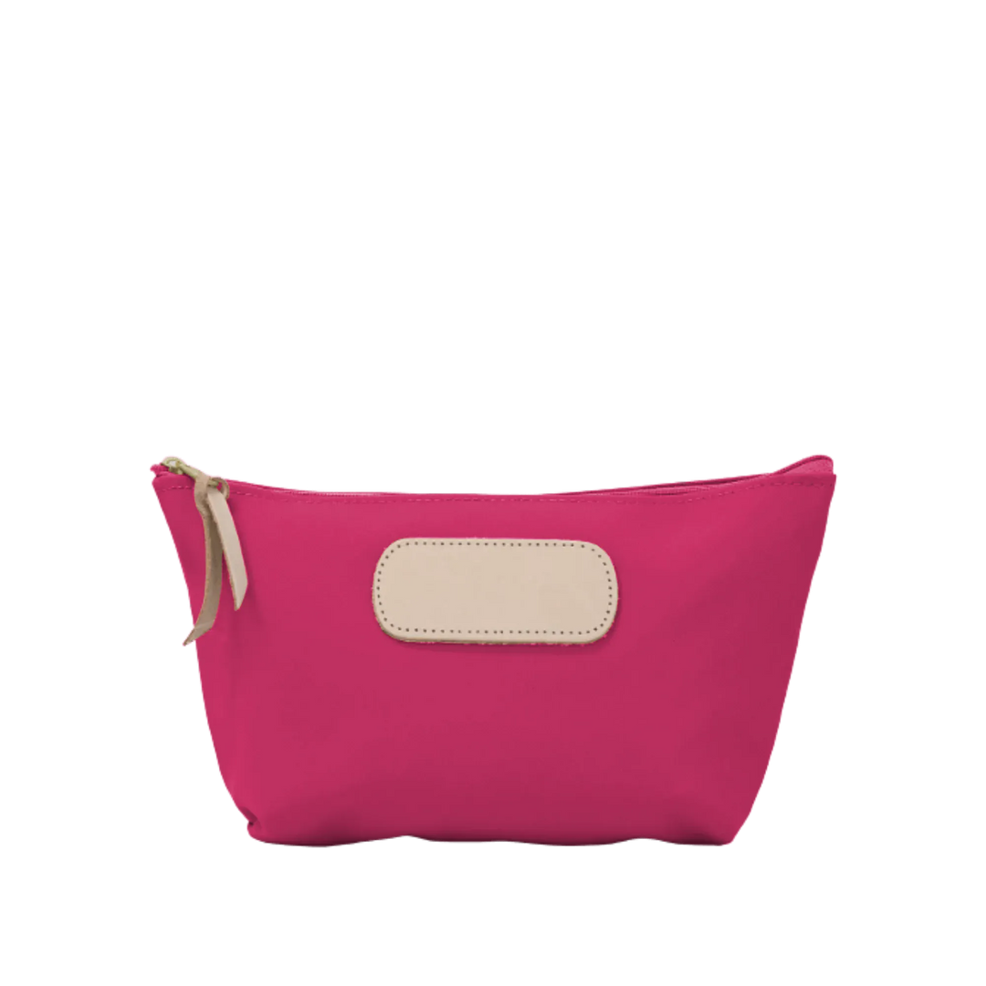 Jon Hart Design Grande Zip Bag made of berry-coated canvas, showcasing its spacious design and durable zipper closure.