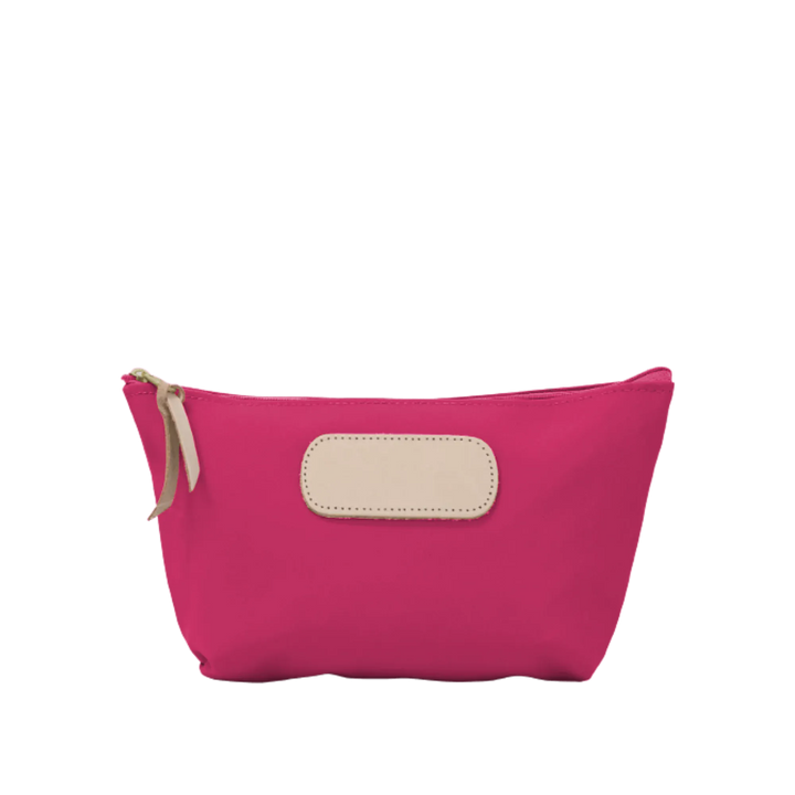 Jon Hart Design Grande Zip Bag made of berry-coated canvas, showcasing its spacious design and durable zipper closure.