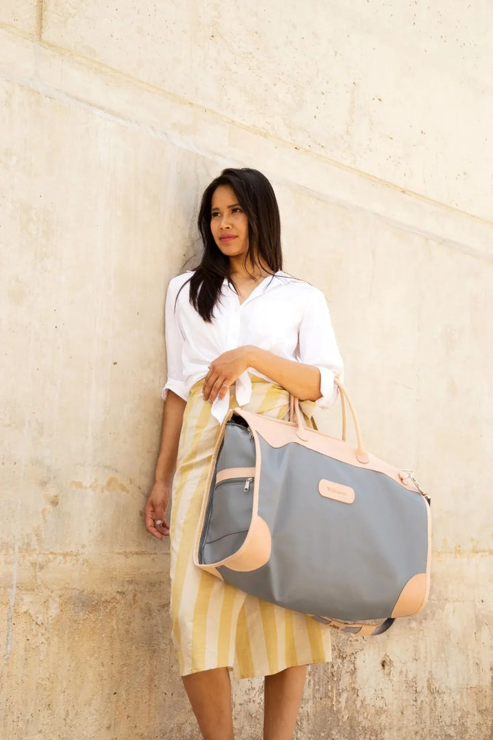 Jon Hart Design Bag Berry Coated Canvas Jon Hart Southtown Duffel Bag