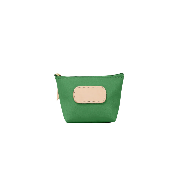 Jon Hart Design Chico Zip Bag in Kelly green coated canvas, showcasing a stylish, compact bag with a zipper closure.
