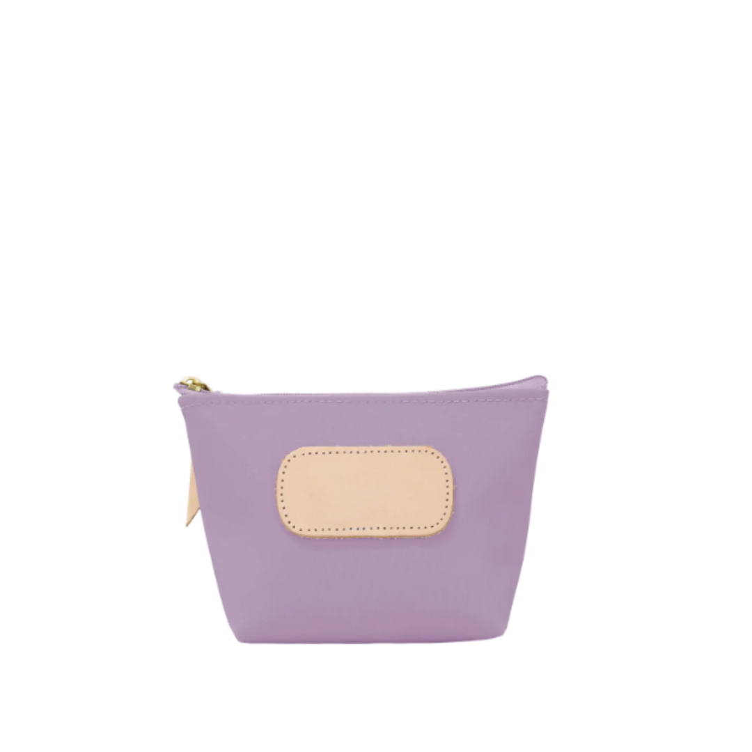 Jon Hart Chico Zip Bag in lilac-coated canvas, stylish bag with zipper closure, designed by Jon Hart Design.