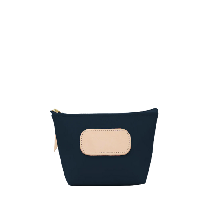 Jon Hart Design Navy-coated canvas Chico Zip Bag with zipper closure, featuring a sleek, compact bag design for everyday use.