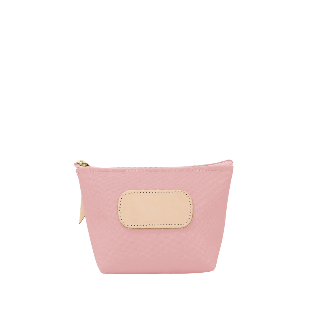 Jon Hart Design Chico Zip Bag made of rose-coated canvas, featuring a compact, stylish bag with zipper closure and functional design.