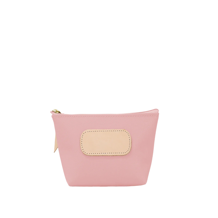 Jon Hart Design Chico Zip Bag made of rose-coated canvas, featuring a compact, stylish bag with zipper closure and functional design.