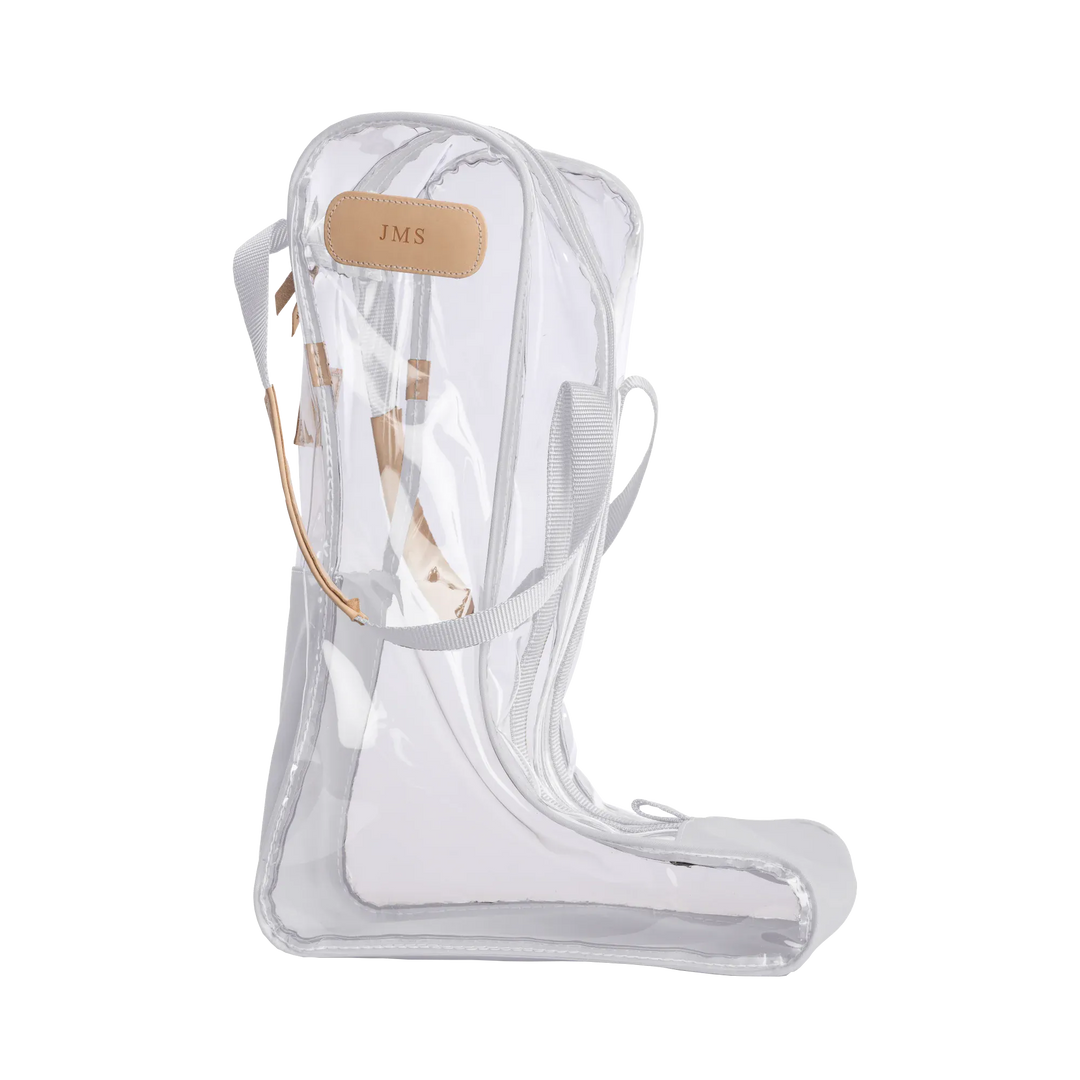 Jon Hart Design Bag White Coated Canvas Clear Tall Boot Bag