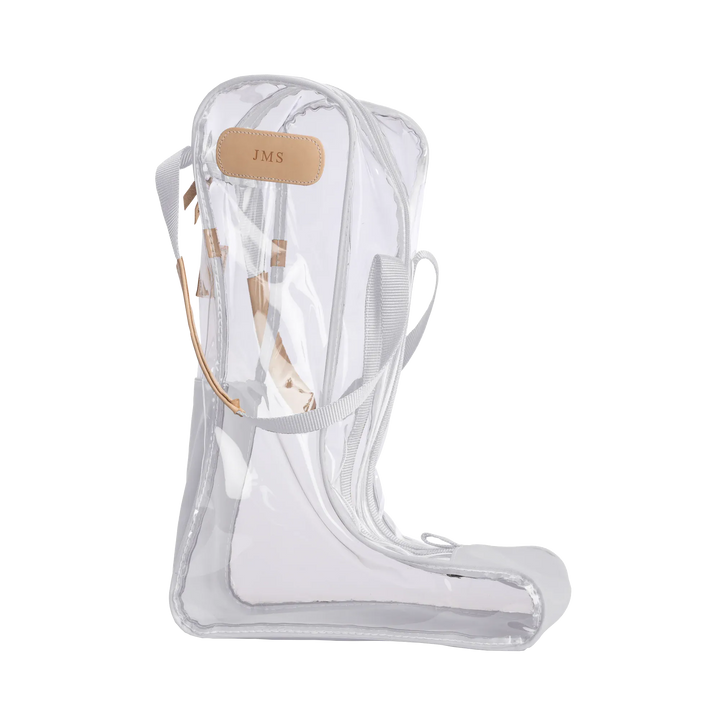 Jon Hart Design Bag White Coated Canvas Clear Tall Boot Bag