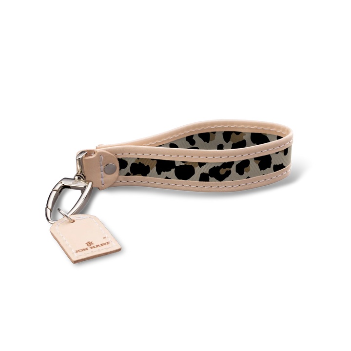 Jon Hart Design Keychain Leopard Coated Canvas Jon Hart Pearl Keychain