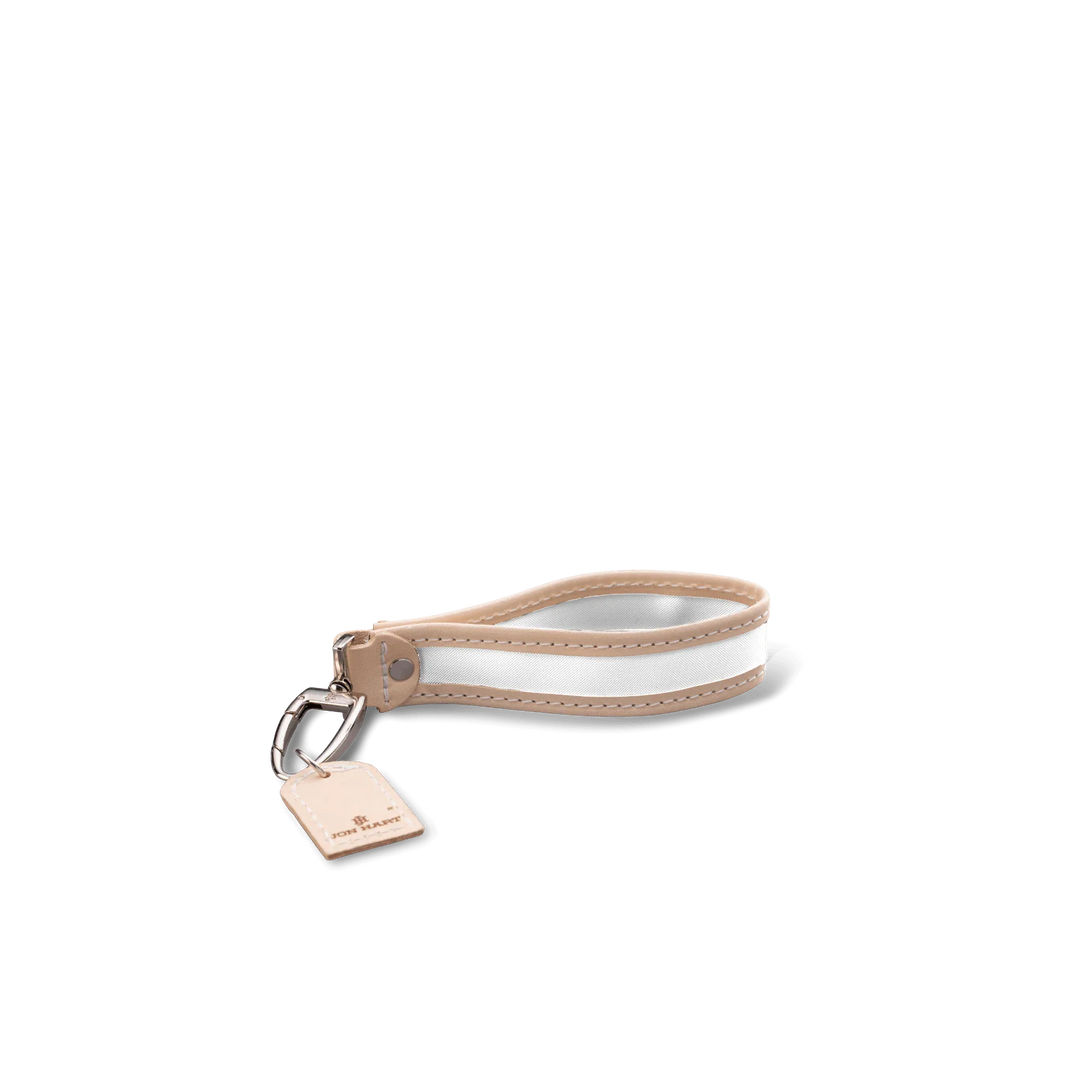 Jon Hart Design Keychain White Coated Canvas Jon Hart Pearl Keychain
