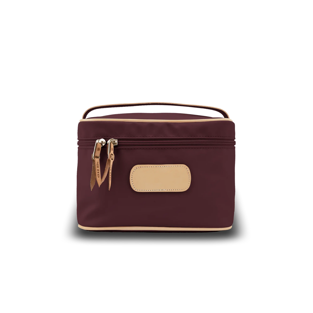 Jon Hart Design MakeUp Bag Burgundy Coated Canvas Jon Hart Makeup Case