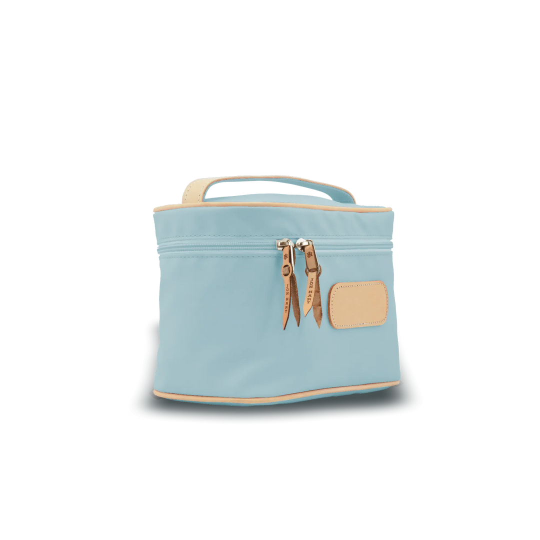 Jon Hart Design makeup bag with sleek, durable exterior and multiple compartments for organizing cosmetics and beauty essentials.