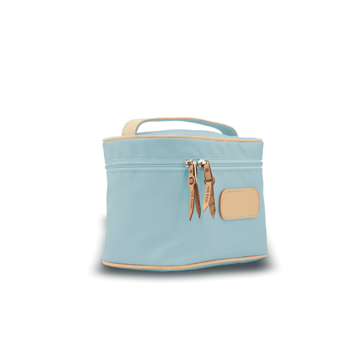 Jon Hart Design makeup bag with sleek, durable exterior and multiple compartments for organizing cosmetics and beauty essentials.