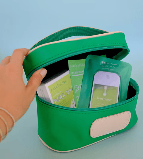 Jon Hart Mini Makeup Case, stylish makeup bag with compact design, featuring the brand&