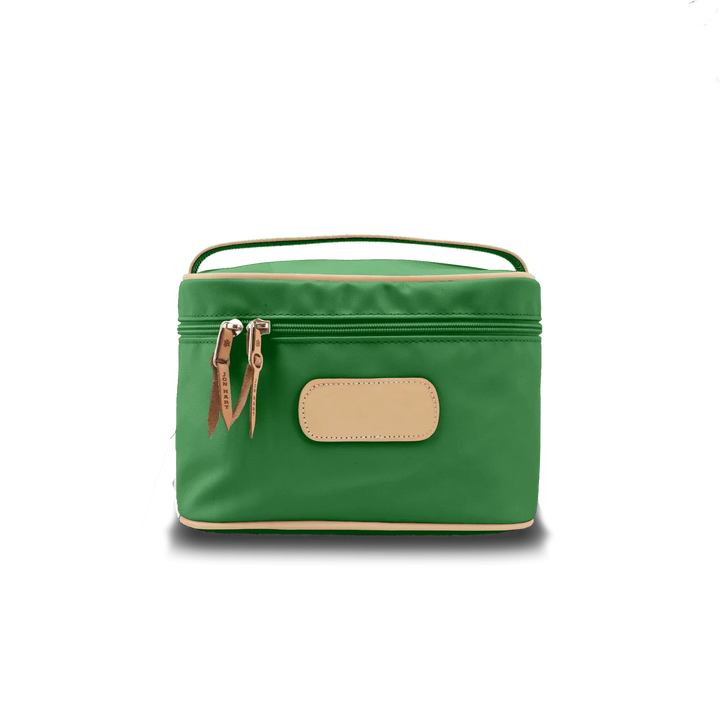 Jon Hart Design Kelly Green coated canvas makeup bag, stylish and durable makeup case with multiple compartments.