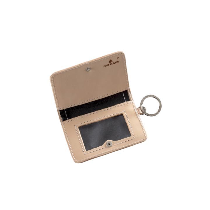 Jon Hart Design ID wallet showing multiple card slots and sleek leather exterior, designed for secure personal identification.