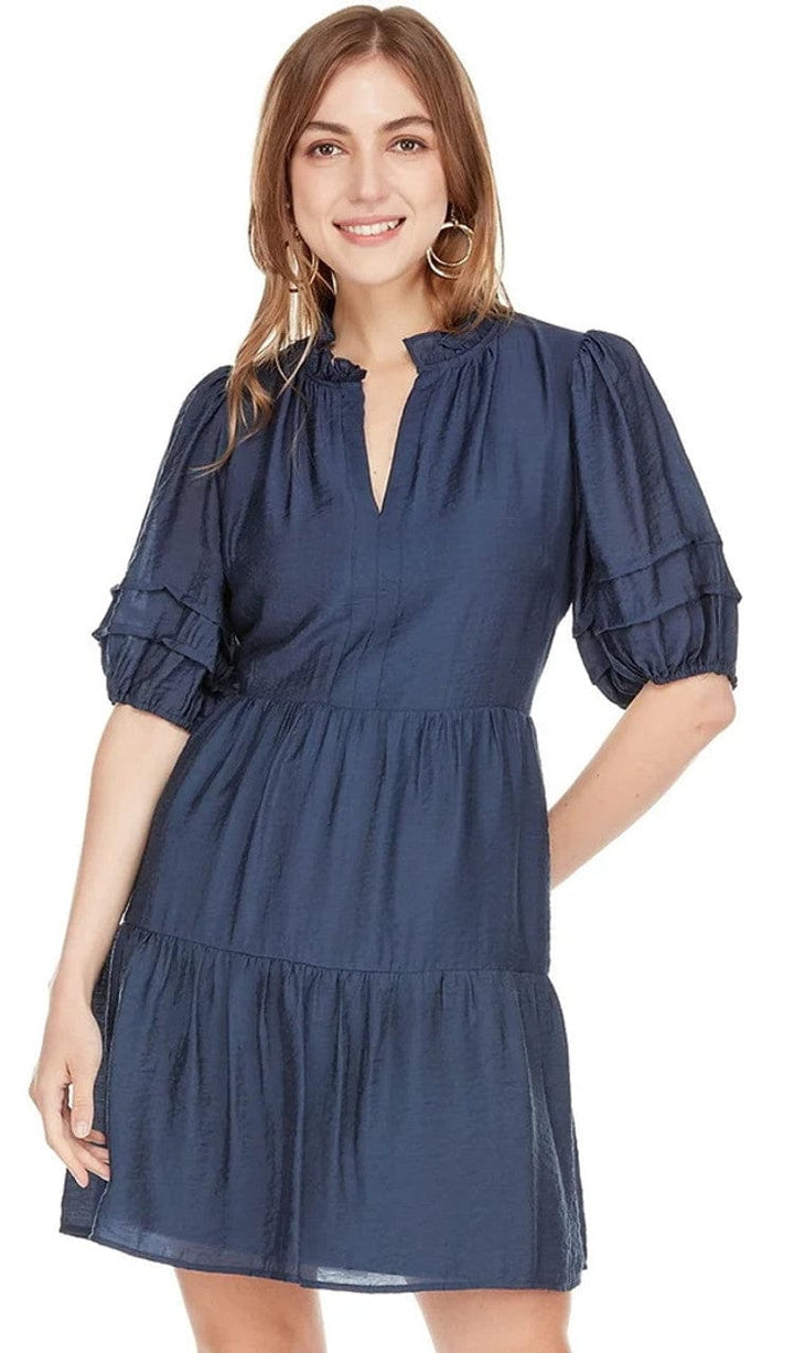 Joy Joy Dress Navy / XS Joy Stitched Sleeve Dress