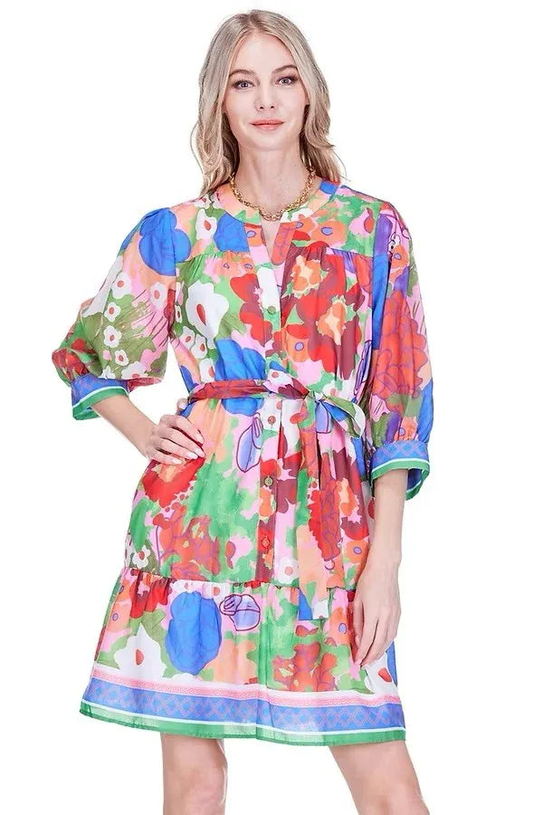 Joy Joy Dress Petal Pop / XS Zara Placket Dress