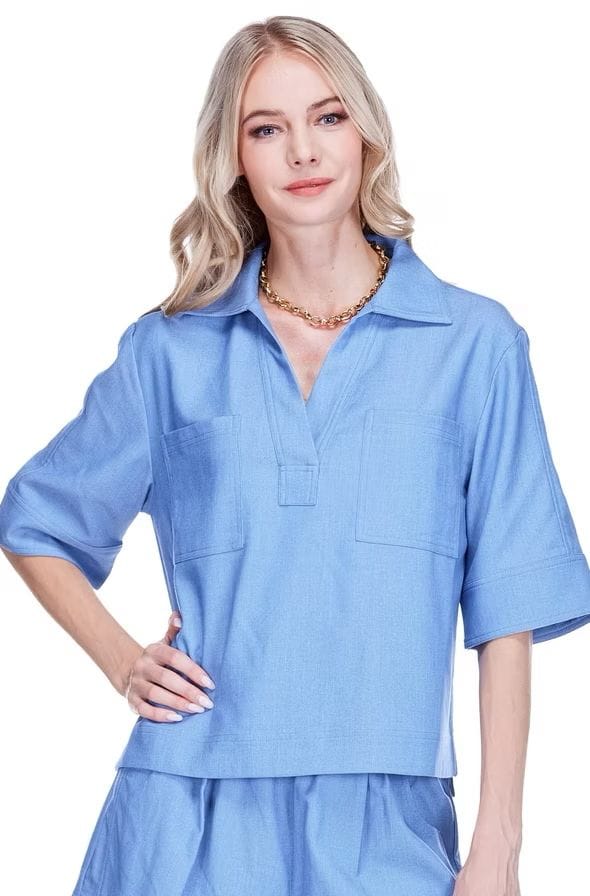 Joy Joy Top Denim / XS Claire Overshirt