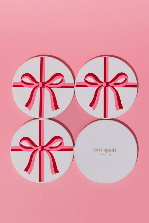 Kate Spade Coasters Set of 4 Candy Bow Coaster Set