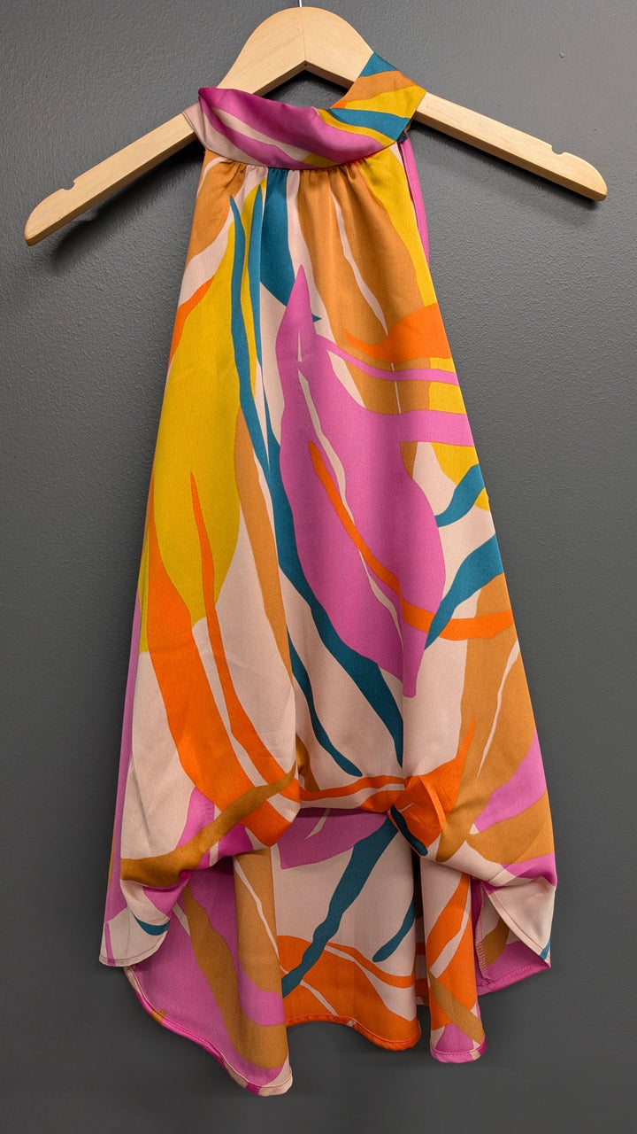 KLd. Signature Anna Satin Top, stylish sleeveless top with smooth satin fabric and elegant design.