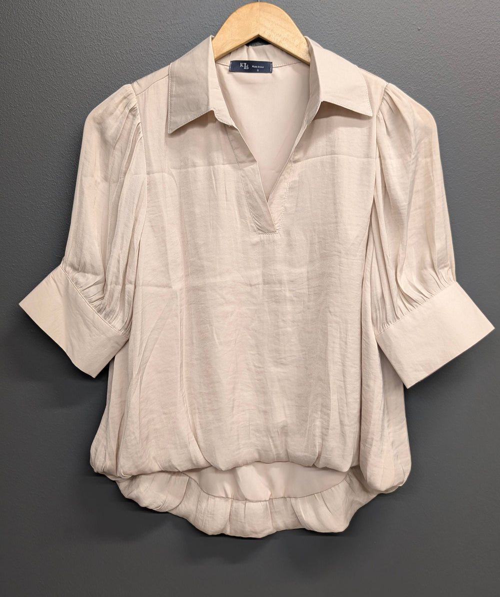 KLd. Signature Top Beige / S Journi Bubble Top