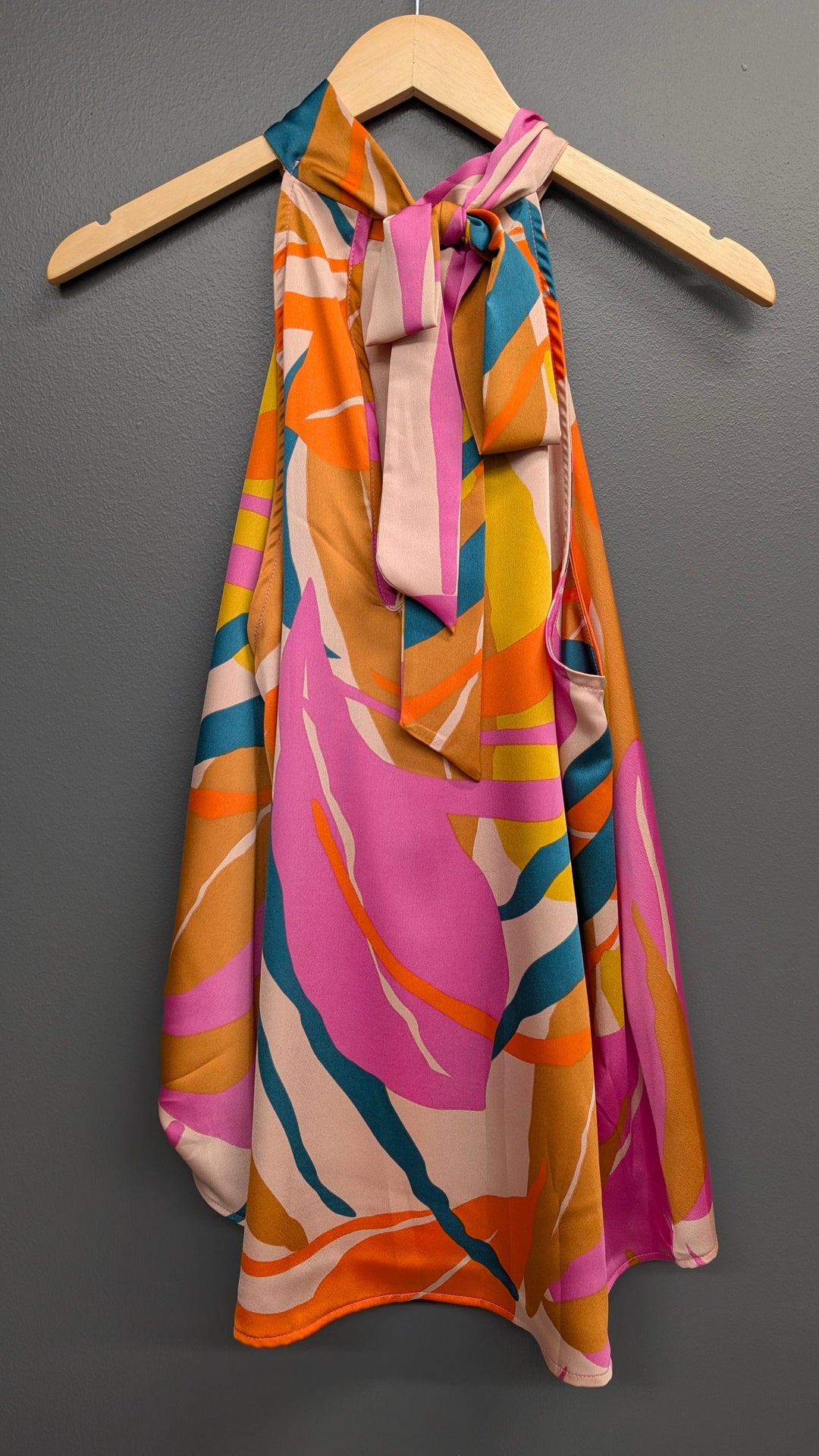 Pink Anna satin top by KLd. Signature, featuring a sleek, smooth fabric and stylish design, perfect for casual or dressy occasions.