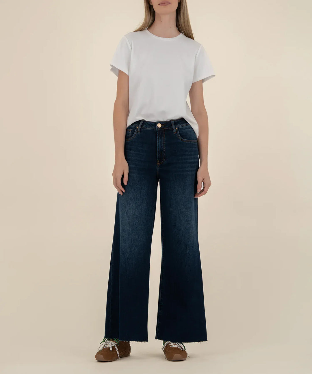 KUT from the Kloth Denim Aboveboard w/ Dark Wash / 00 Ryan High Rise Super Wide Leg - KG2148MA9