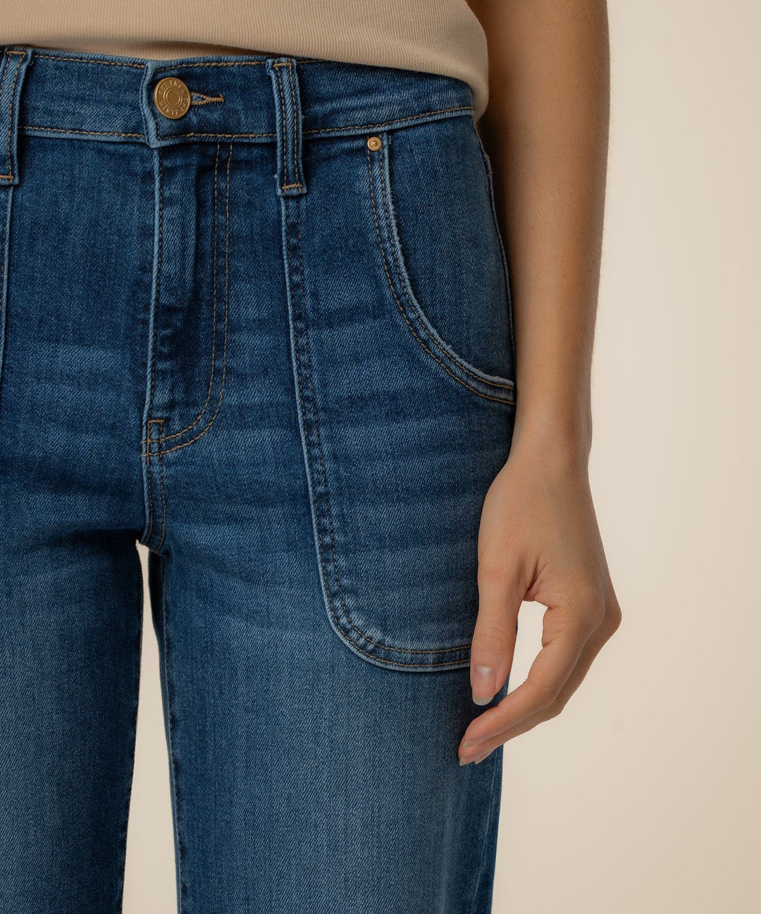 KUT from the Kloth Denim Avery High Rise Straight Leg Denim - KP2528MA1
