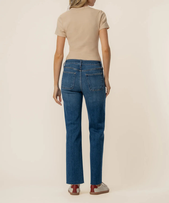 KUT from the Kloth Denim Avery High Rise Straight Leg Denim - KP2528MA1