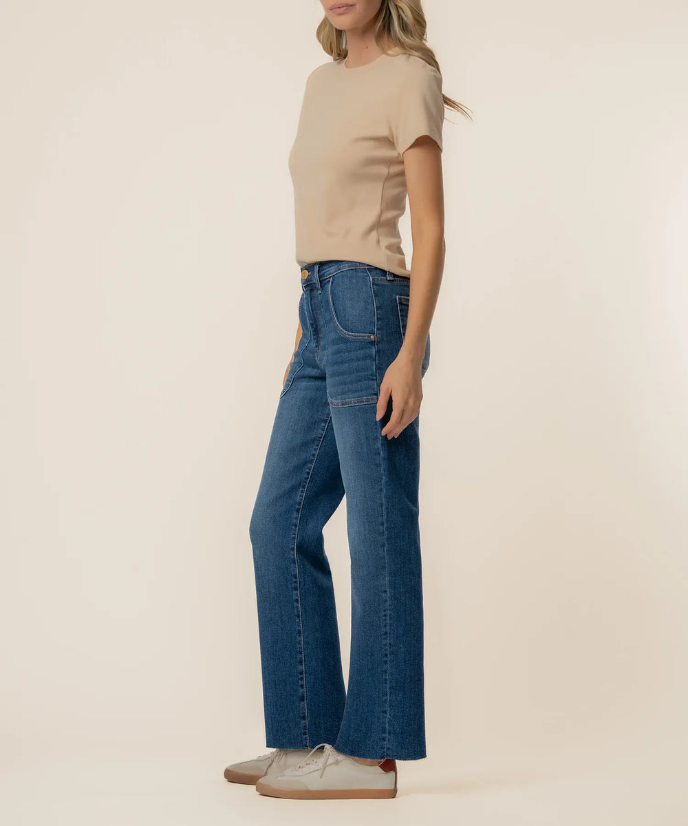 KUT from the Kloth Denim Avery High Rise Straight Leg Denim - KP2528MA1