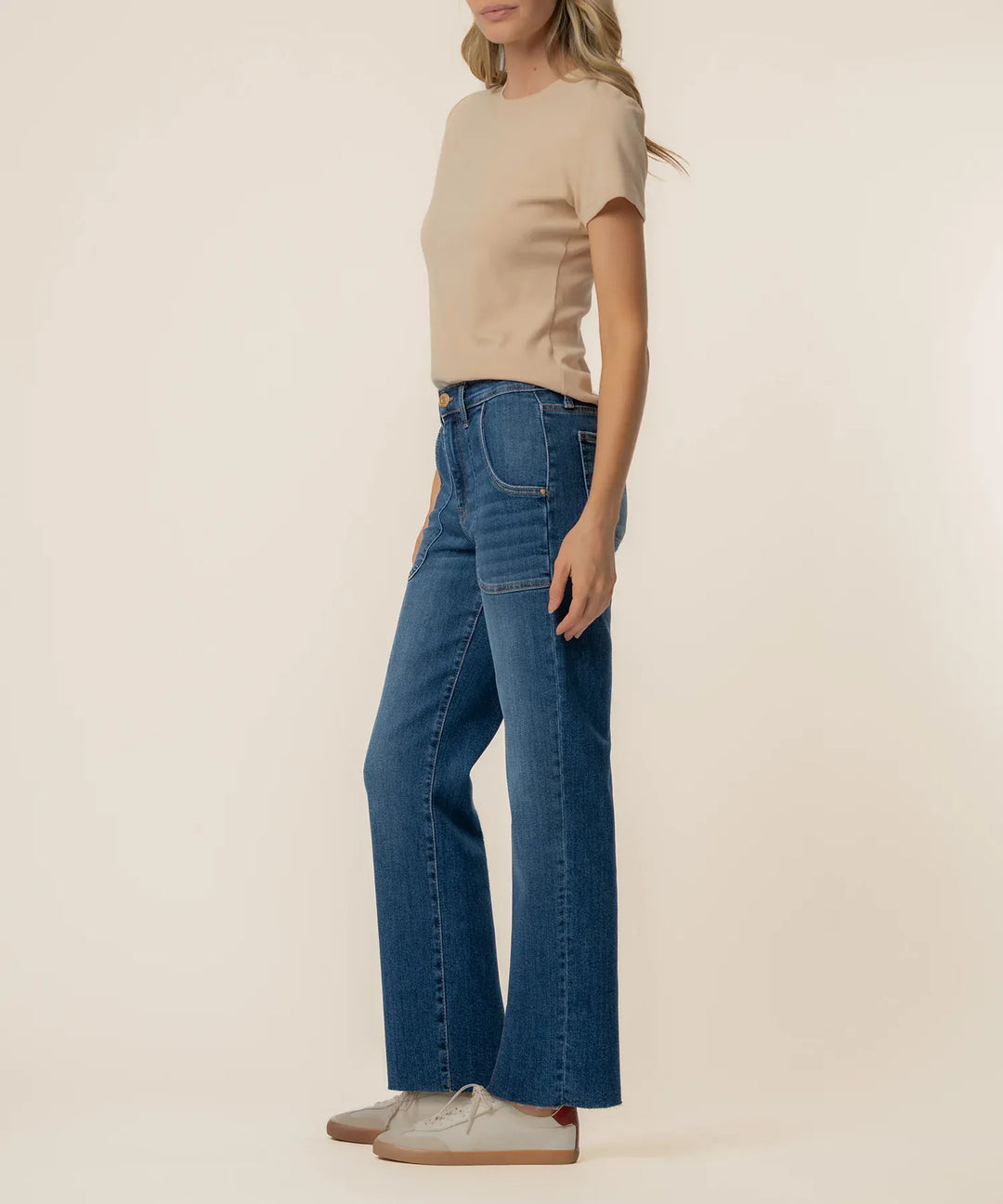 KUT from the Kloth Denim Avery High Rise Straight Leg Denim - KP2528MA1
