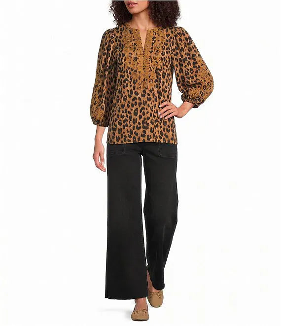 KUT from the Kloth Denim Black / 00 Meg High Rise Wide Leg Ankle Length Jeans - KG2424MA3L