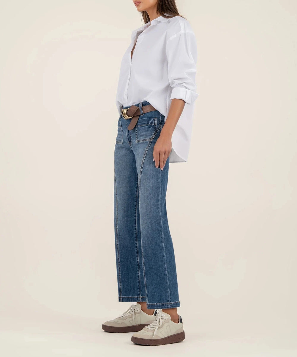 KUT from the Kloth Denim Charlotte High Rise Wide Leg - KG2294MA1